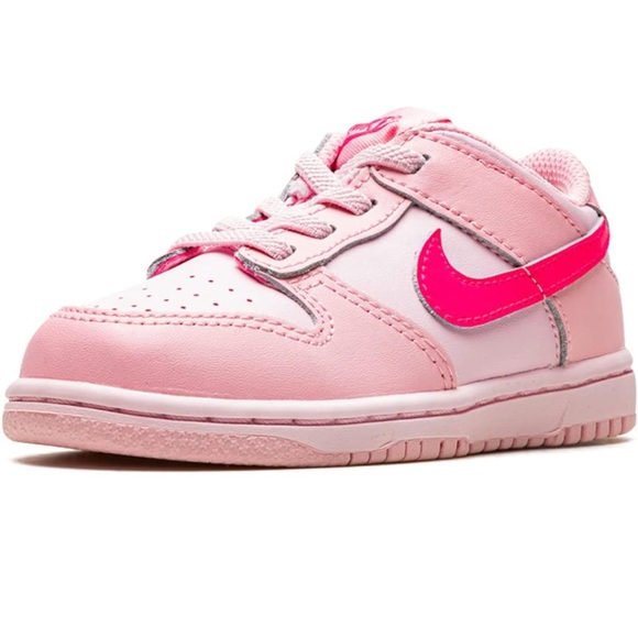 Nike Dunk Low Toddler Girls Triple Pink (hyper/soft/foam) Sz 7 - Picture 4 of 6